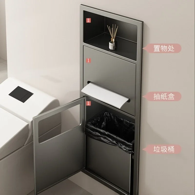 Insert toilet tissue niche, toilet trash can niche 2