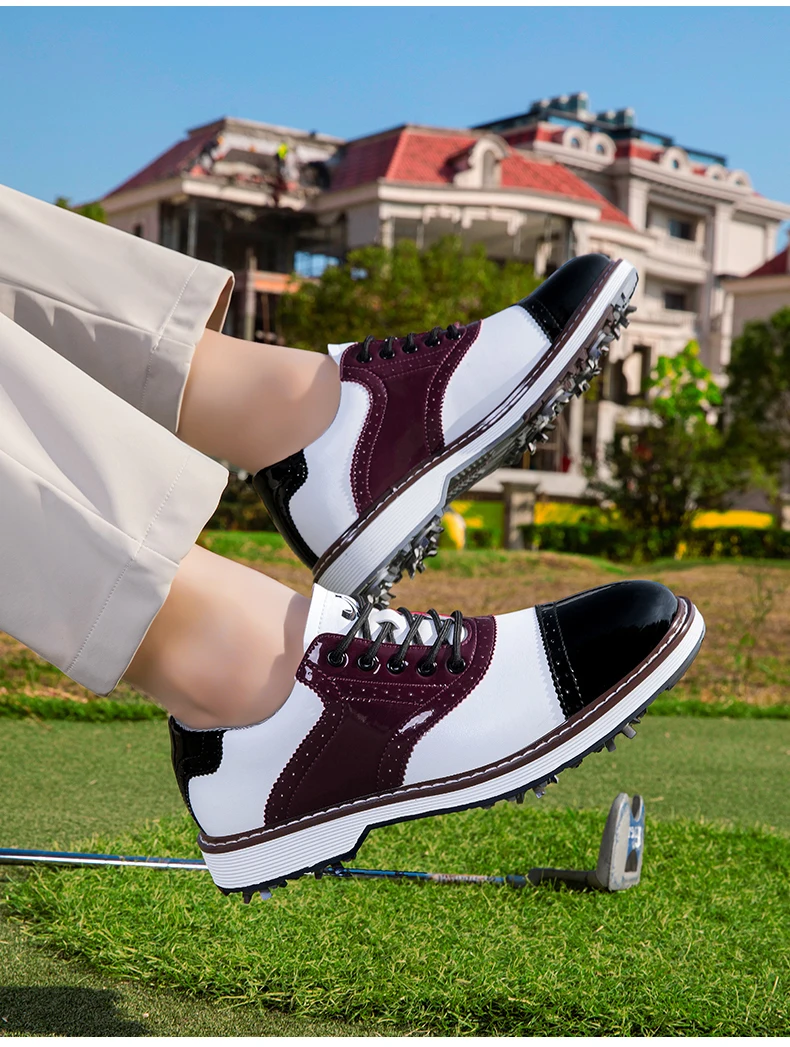 2026 Neue Professionelle Herren-Golfschuhe mit Spikes Wasserdicht Atmungsaktiv Rutschfest Bequeme Outdoor-Sport-Golf-Sneaker – Detail 16