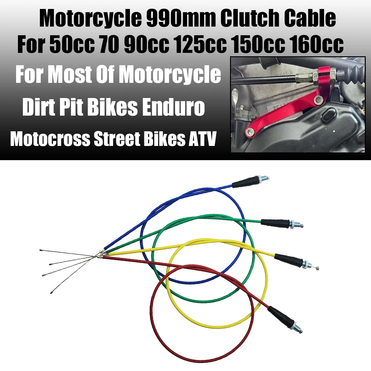 

Motorcycle Accessories Clutch Cable Line Wire For 50cc 70cc 90cc 110cc 125cc 150cc 200cc 250cc Enduro Dirt Pit Bike ATV Parts