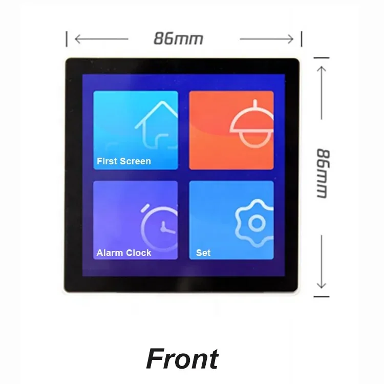 Esp32 LCD IPS 480*480 터치 패널 터치 디스플레이, 스마트 사각형 벽 상자, 온도 및 습도 센서 LCD 화면, 3.95 인치