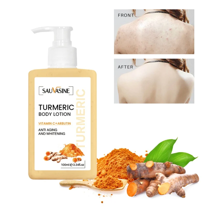 100ml Turmeric Body Lotion Vitamin C Arbutin Moisturizing Whitening Dark Skin Lightening Anti-Aging Winter Dry Nourish Beauty