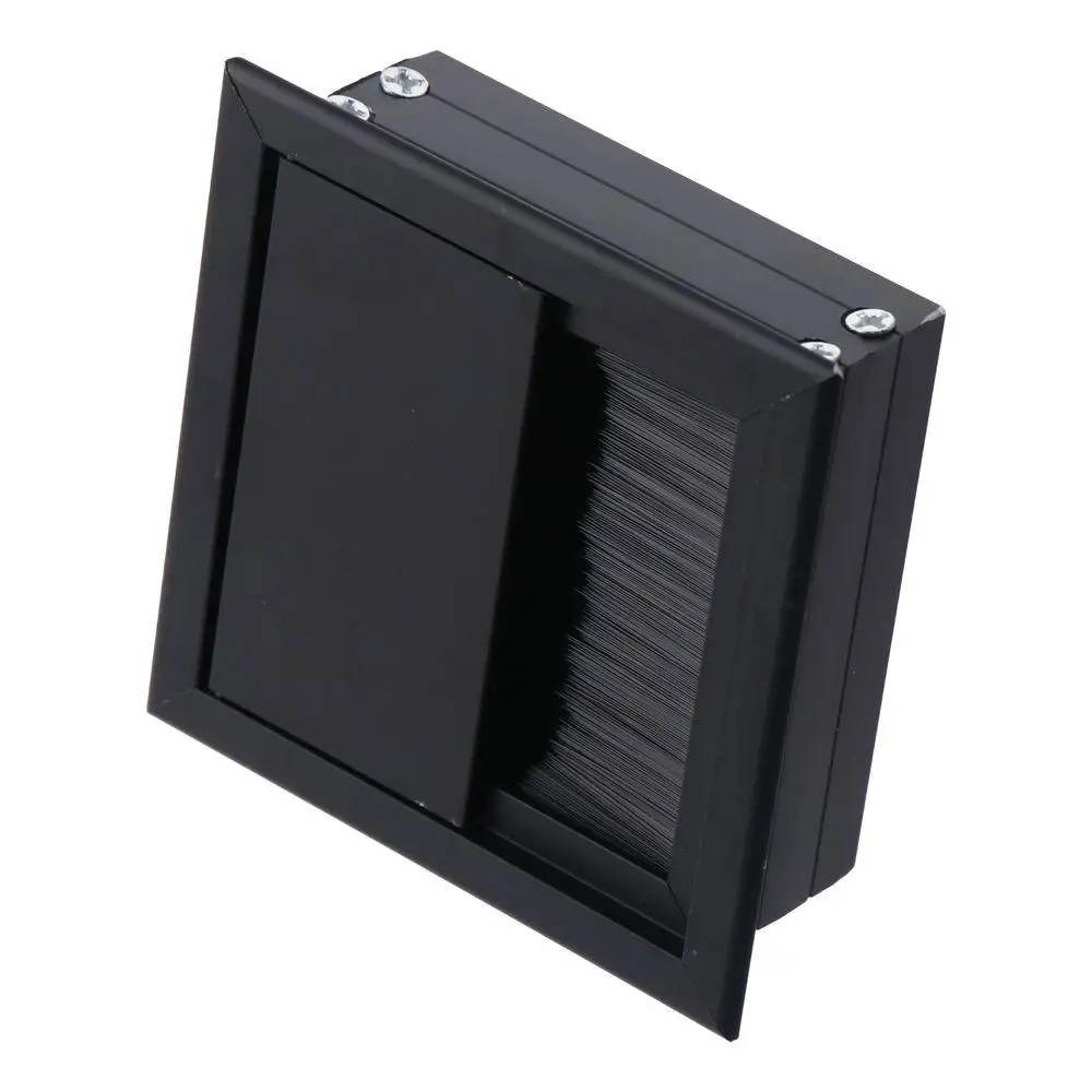 جديد سبائك الألومنيوم كابل جروميت أسود معدن إدارة الكبلات صندوق سلك ثقب غطاء الاجتماع #2