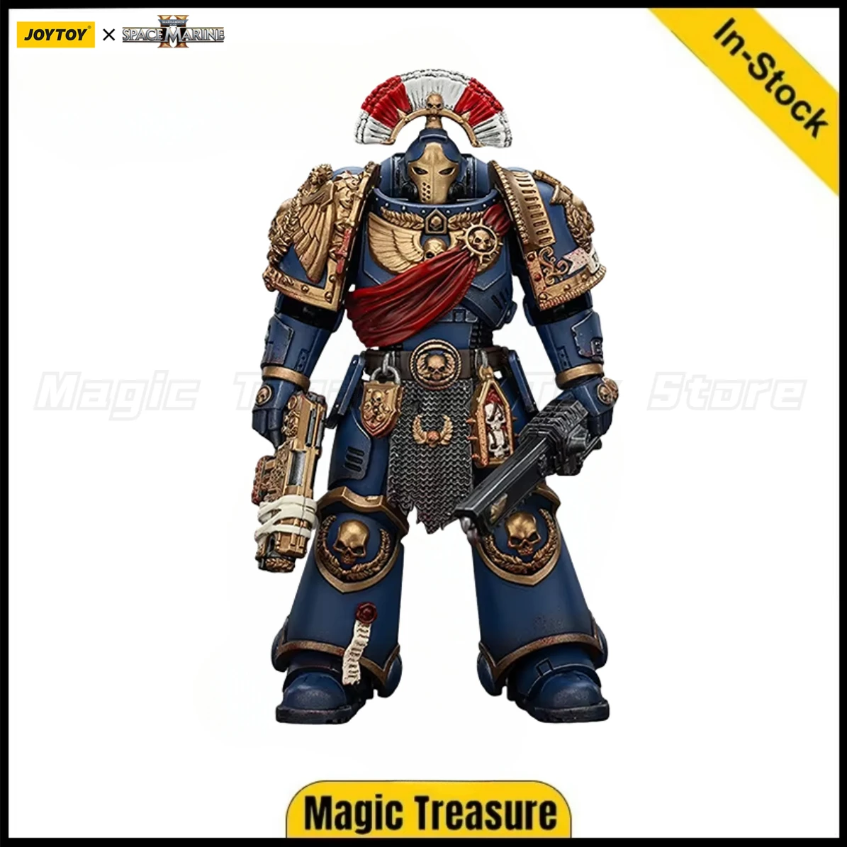 

【In stock】JOYTOY 1/18 Warhammer 40K Ultramarines Relic Secundus Armour with Artificer Bolt Rifle Chainsword and Bolt Pistol To