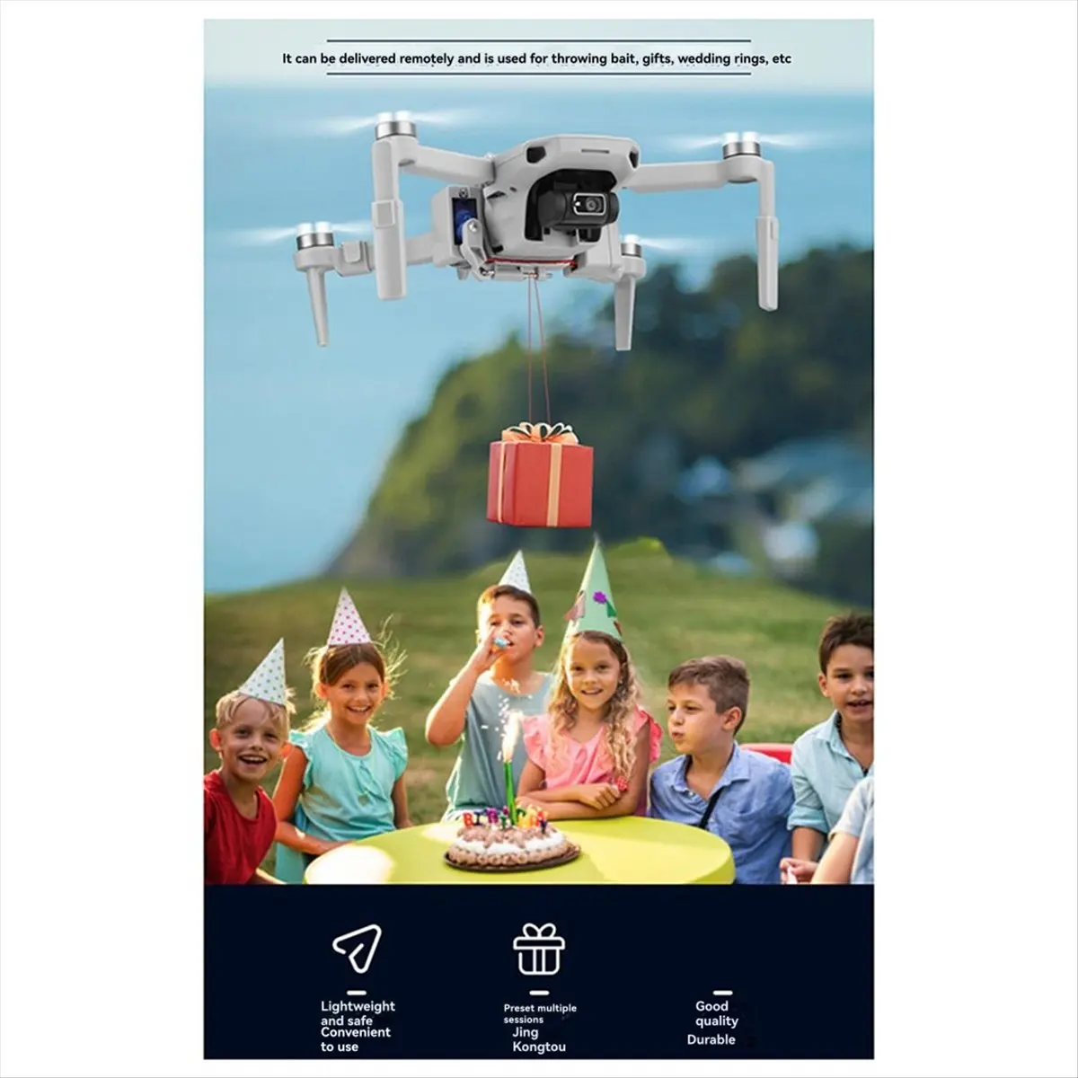 Goodprice Thrower Airdrop System for DJI Mini 2/Mini SE/Mavic Mini Drone Delivery Device Dispenser Air Dropping Drone Accessory