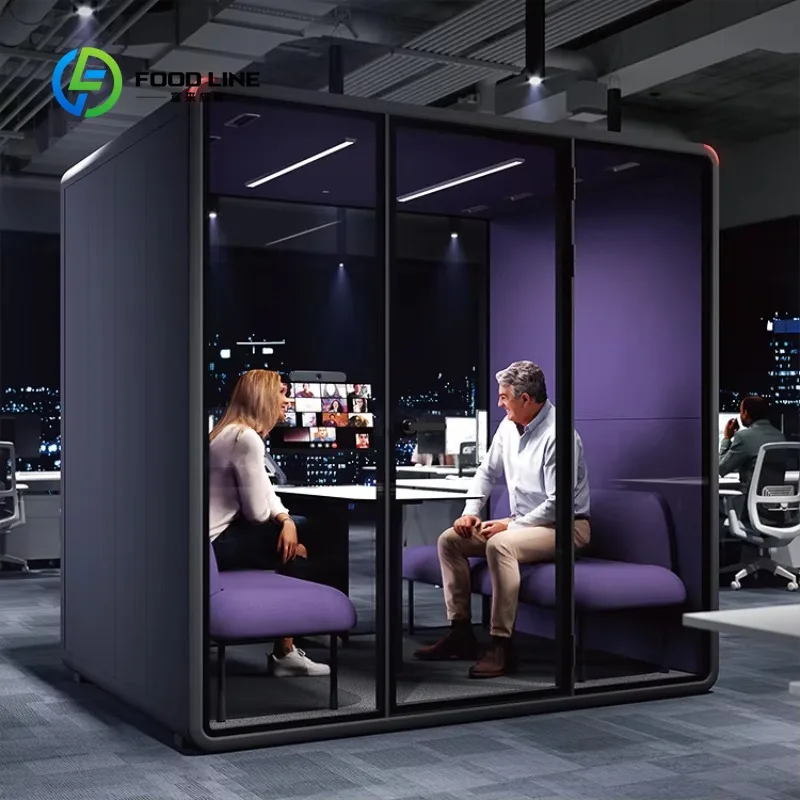 Modular Acoustic Office Meeting Pod Customize Soundproof Privacy Phone Booths Office Furniture Noise Cancelling Quiet Work Cabin