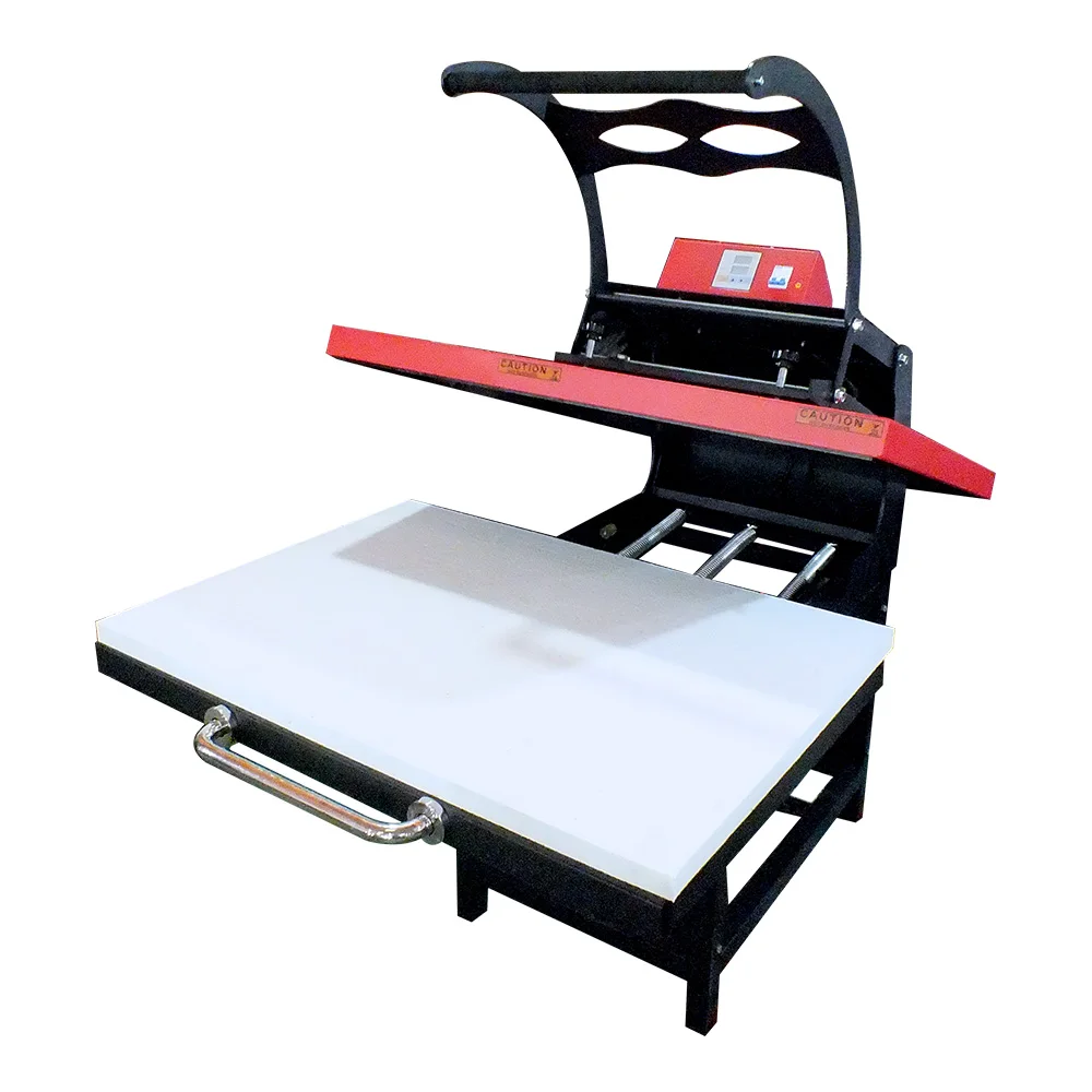 80×100 Large Format High Pressure Heat Press Machine With Slide Rail Sublimation Transfer For T-shirt Cap Plate   Printing