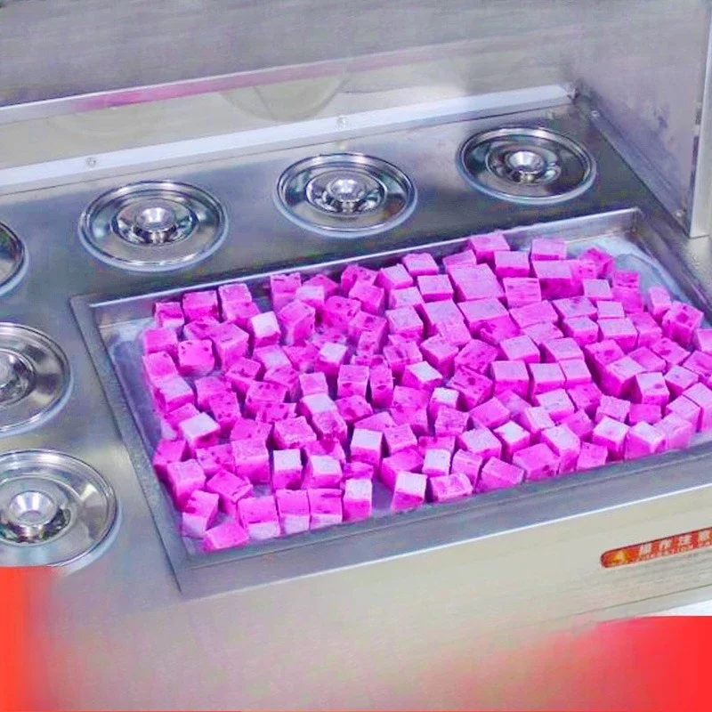 Ice frying machine Commercial stall thick cut fried yogurt machine