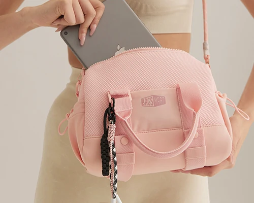 BAGSMART Boston-Tasche für Damen, Mini-Reisetasche, Schulter-Crossbody-Tasche, wasserdicht, mit Nassfach, für Fitnessstudio, Reisen, Alltag, Strand, Weekender – Detail 8