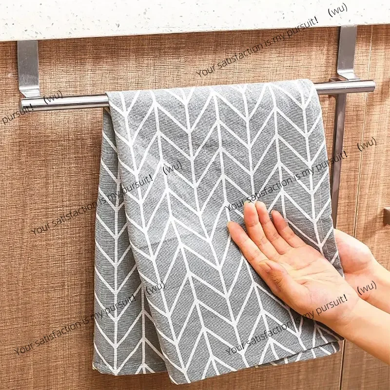 1/2 PCS Stainless Steel Towel Bar Cabinet Door Towel Hanging Bar Stainless Steel Bathroom Kitchen Cabinet Door Towel Wipe Rack