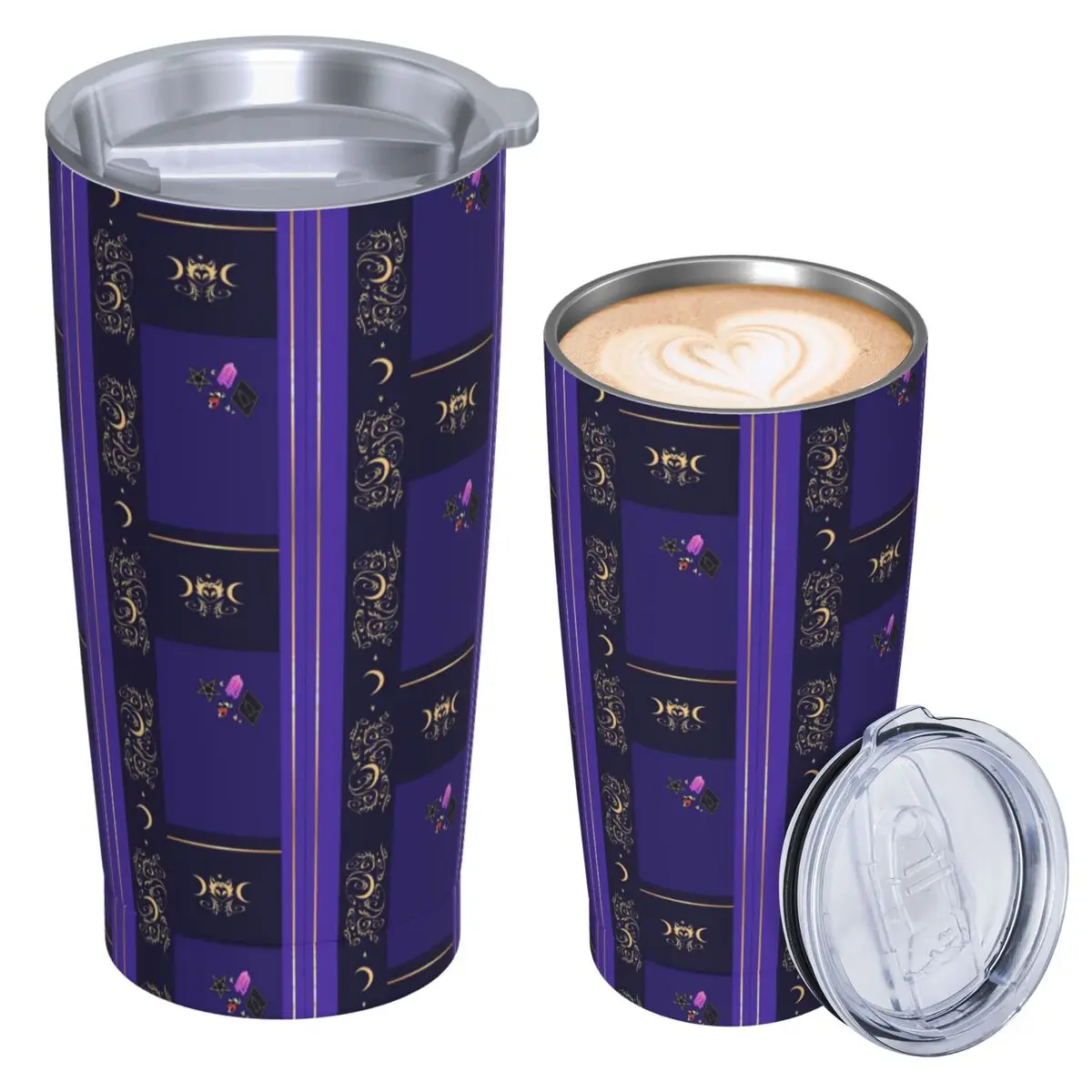 Helluva Boss - Vaso térmico de acero inoxidable con aislamiento al vacío, taza térmica para bebidas frías, con pajita y tapa, 20 oz.