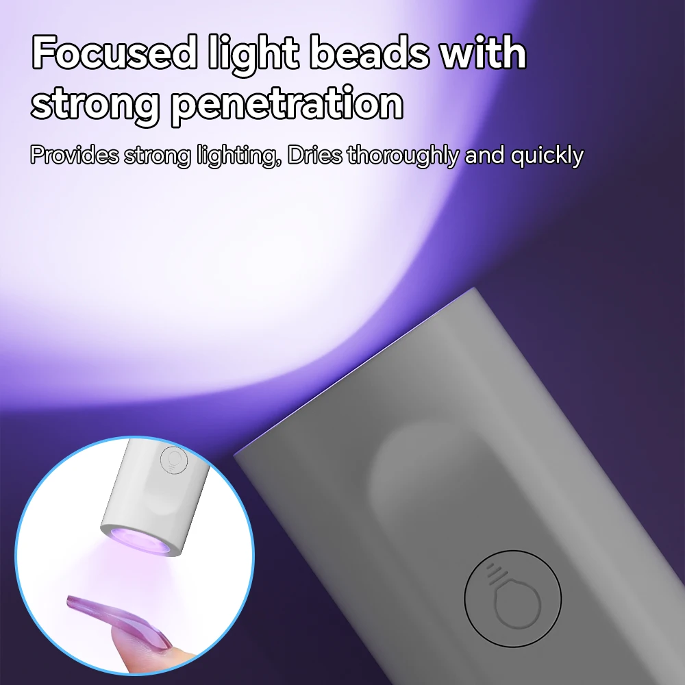 طقم مثقاب أظافر كهربائي 2 في 1 وإضاءة أظافر محمولة بالأشعة فوق البنفسجية، أداة مانيكير لاسلكية قابلة لإعادة الشحن لأظافر الجل، تلميع مانيكير #4