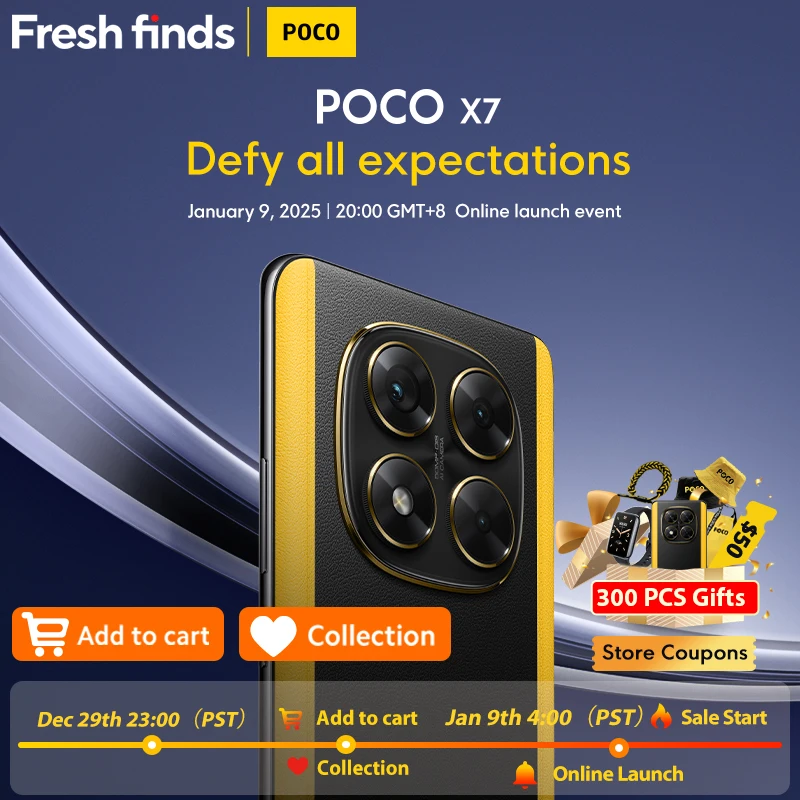 World Premiere POCO X7 Global Version Smartphone Full Speed Ahead Jan 9th At 20:00 (GMT+8) For the Online Launch Event