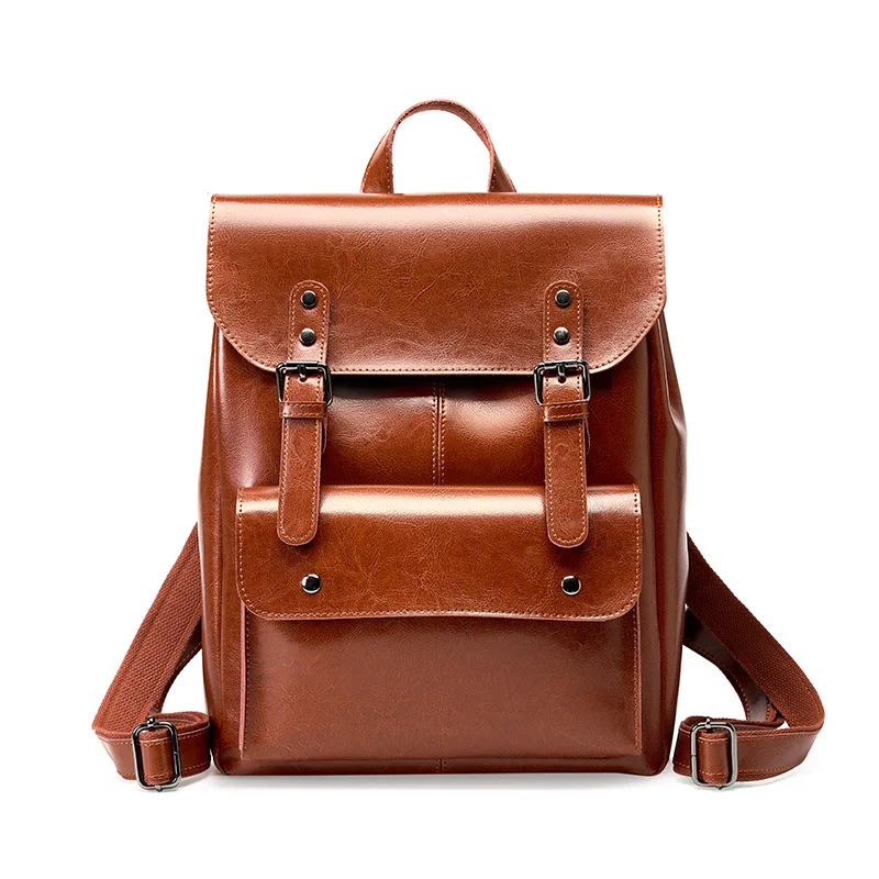 

Women Genuine Leather Wear-resistant Backpack Lady Classic Outdoor Large Capacity Travel Bag Female Daily Commute Versatile Bag