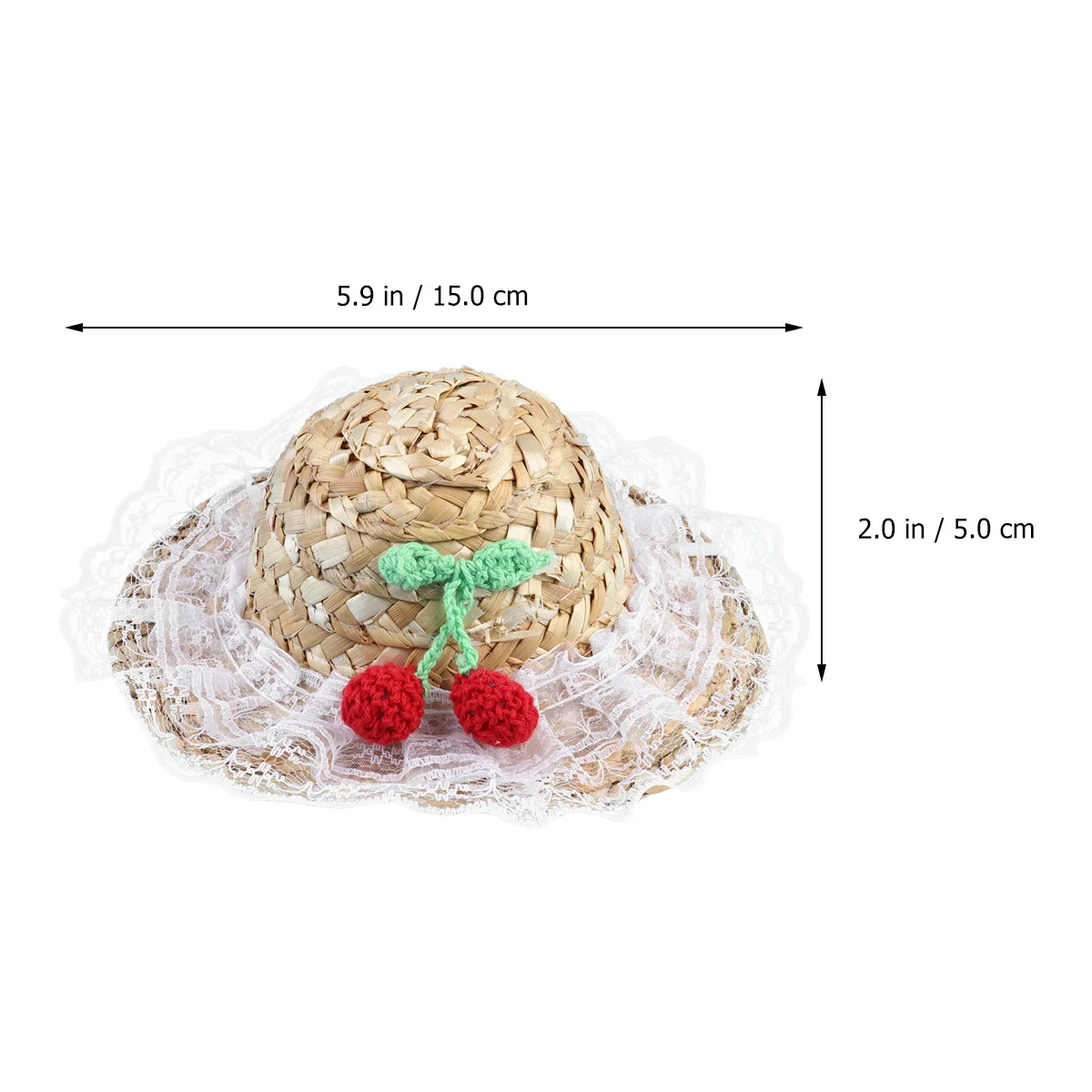

1Pcs Pet Straw Hat Soft Comfortable Woven Design Cat Sun Block Hat Photo Prop Party Wear Size S White Lace Pattern