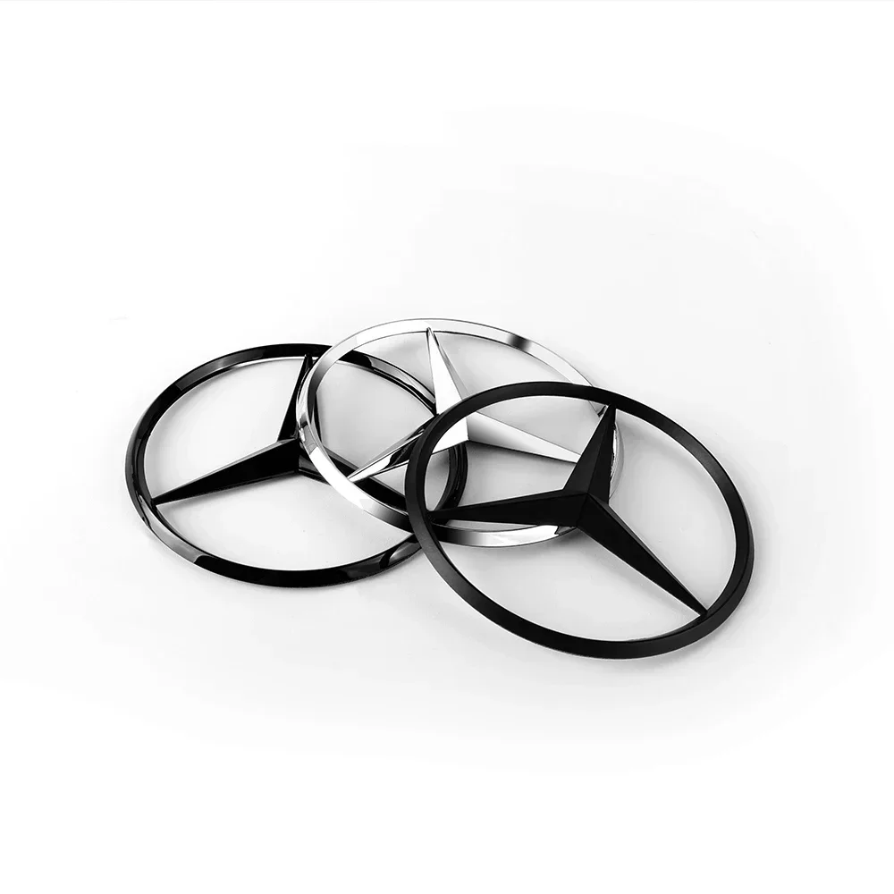1pc ABS Tail Star Emblems Black Silver Rear Trunk Star Logo Stickers Badges for Mercedes Benz B-class GLS450 X166