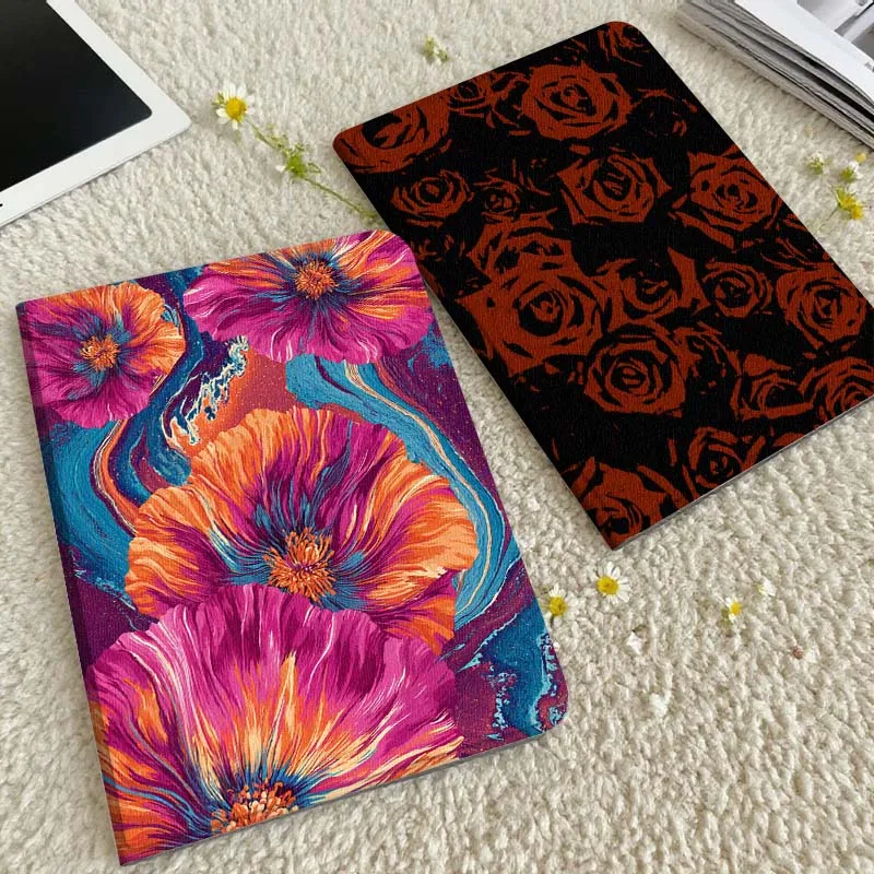 

Vibrant Poppy Floral Art Tablet Case For Xiaomi Redmi Mini Pad SE K 2 4 5 6 7 8 2023 2025 11 8.8 11.2 10.1 Pro Gift