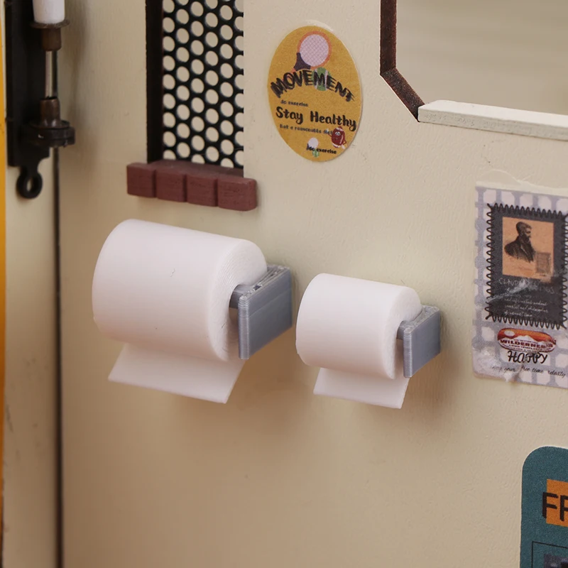 

1/10 шт. 1:12 имитация рулонов, модель туалетной бумаги, кукла, мини-держатель для туалетной бумаги для ванной комнаты, декор, микросцена, строительный реквизит