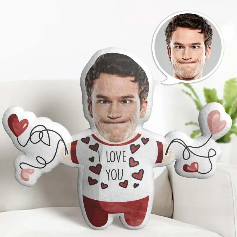 Minime almohada personalizada para el cuerpo, cojín personalizado, te amo, regalos
