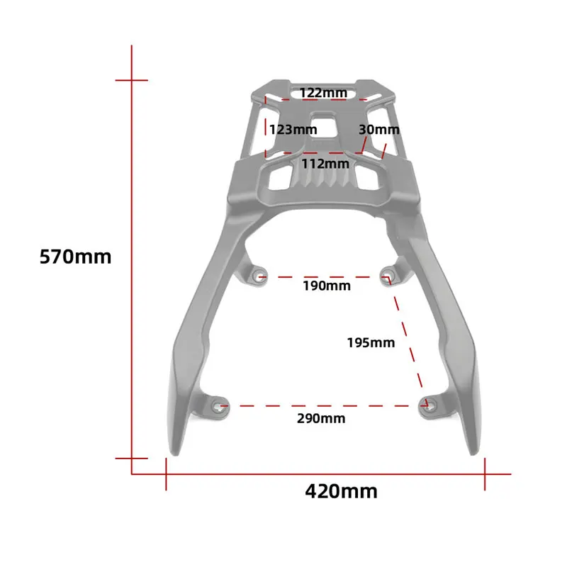 Aluminium achterbagagerek Cargo plank Trunk Tail Box voor Honda ADV 160 2023 motorfietsmodificatie