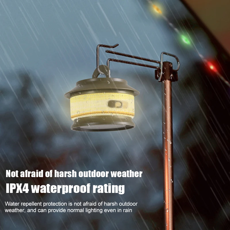 20M Camping Light LED Reel String Lights With Night Lamp For Room Camping Festive Atmosphere Equipment Tent Lamps