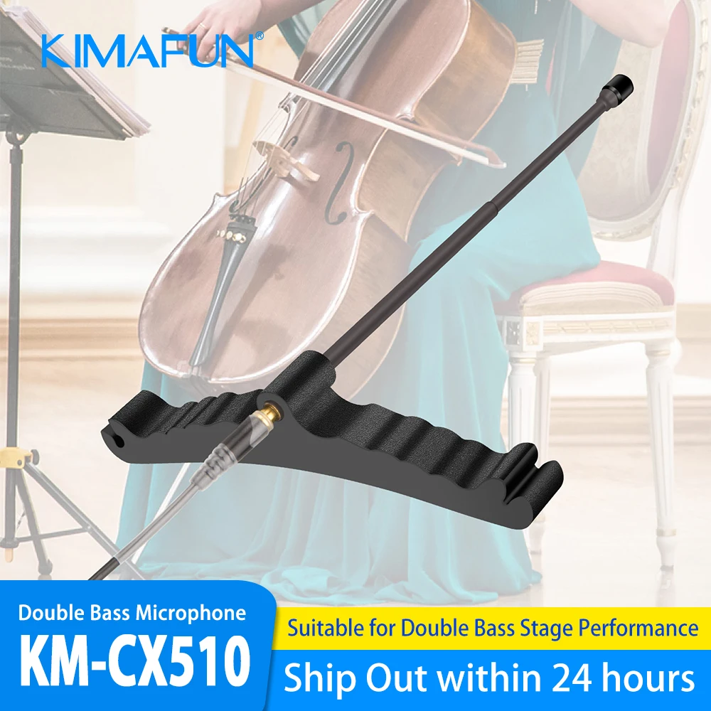 KIMAFUN KM-CX510 Mini Light Weight Condenser Microphone Instrument Musical Microphone Professional Microphones for Bass Playing