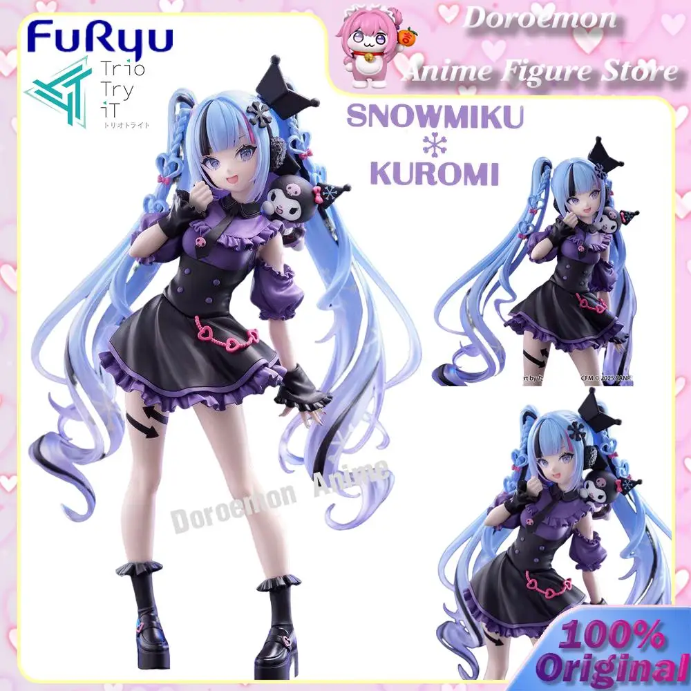 

Предварительный заказ Furyu Trio-Try-It, фигурка Снег Мику и Куроми, оригинальные супер кавайные аниме-фигурки для девочек, Коллекционная модель игрушки