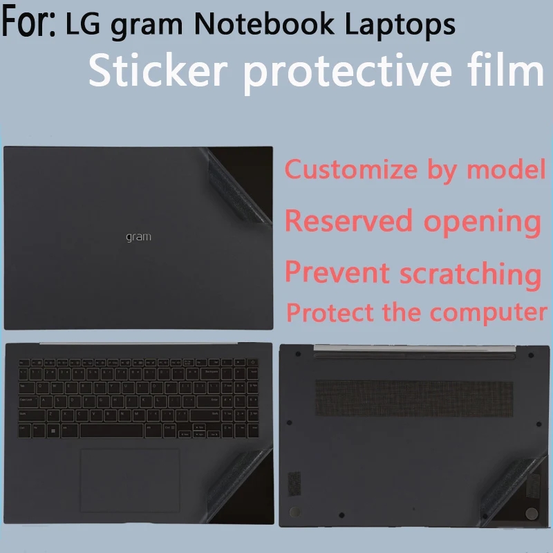 ل 2025/2024 LG gram 14/16/17 ملصق طبقة رقيقة واقية 16Z90T-G/17Z90TL-H غلاف الكمبيوتر المحمول فيلم 17Z90S-M/14Z90S-G جسم الطائرة الجلد فيلم