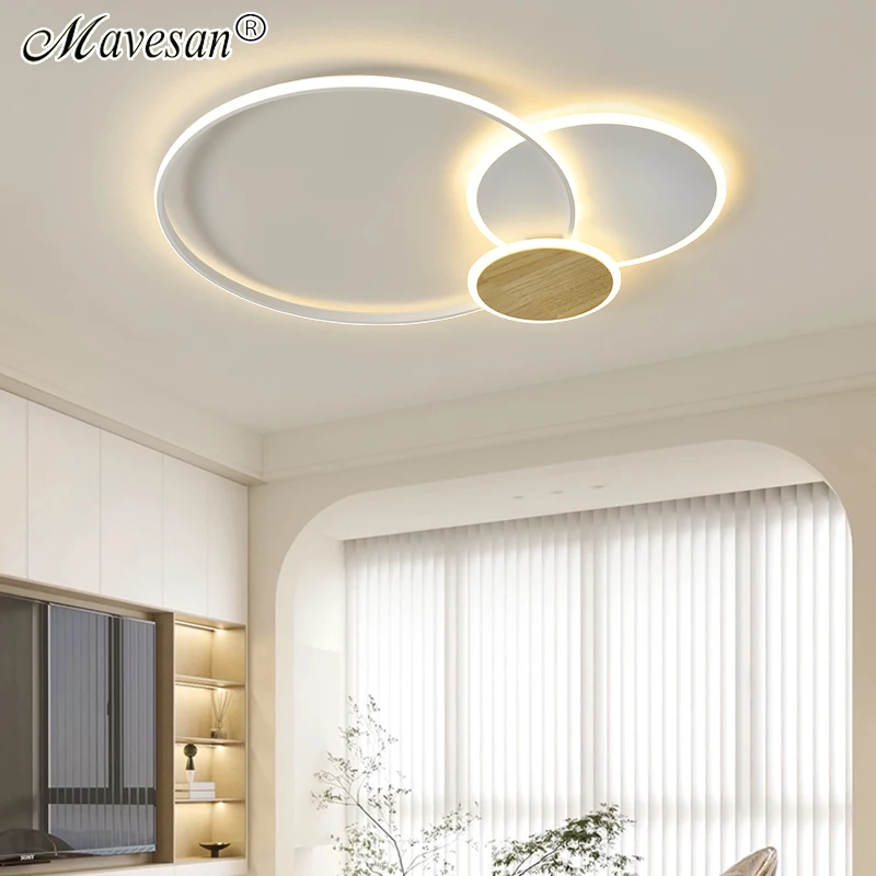 

Modern minimalist LED ceiling light for bedroom living room creative home decor irregular circular study lamp indoor lighting