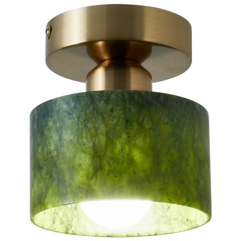 

Pastoral creative personality natural jade ceiling lamp medieval aisle corridor bedroom study entrance lamp