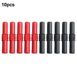 10PCS 4mm Banana Plug Coupler Female To Female Insulated Banana Socket Connector For 4mm Banana Plug Extension Adapter