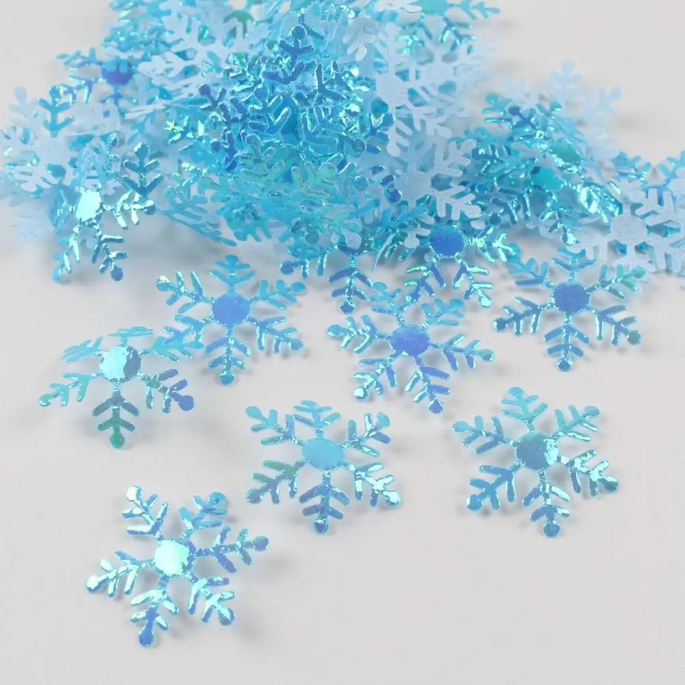 マルチカラークリスマス紙吹雪、人工雪片、キラキラスパンコール、DIYクリスマスツリー、1.5cm、2cm、3cm