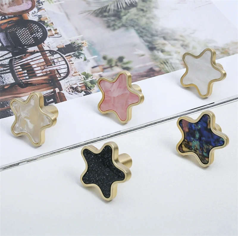 Small Moon Star Furniture Handle Drawer Door Pink Cloud Handles For Kitchen Wine Cabinet Door Cupbaord Wardrobe Closet Pulls Diy
