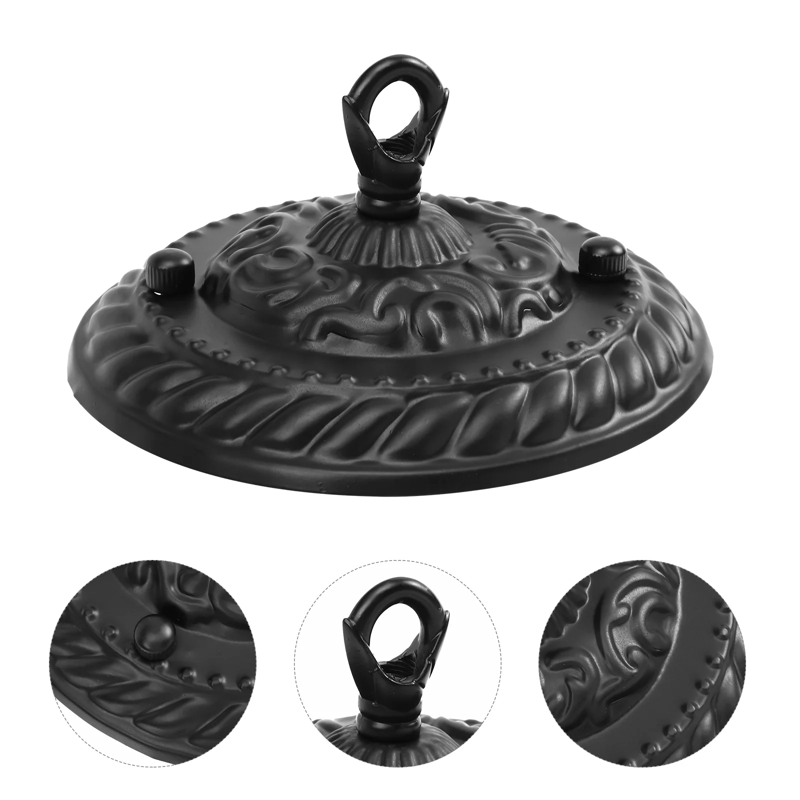 

Chandelier Shade Hook Black Pendant Lights Plate Vintage Ceiling Mounting Canopy Accessories