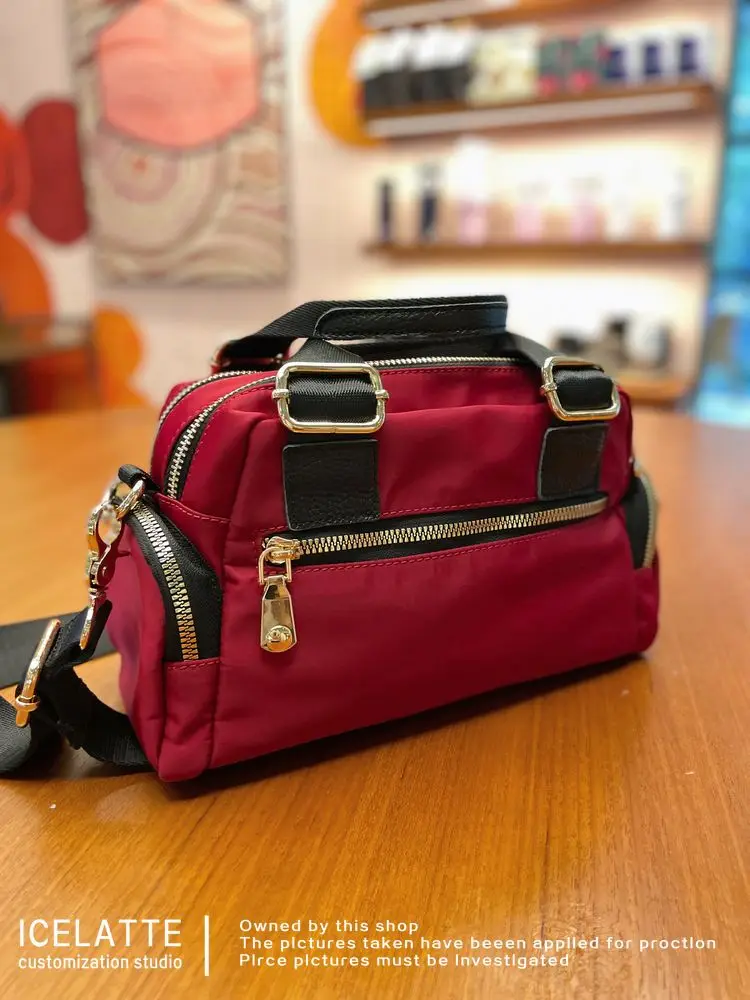 Cute Rhinestone Bear Bag Women's 2025 New Fashion Oxford Hand Bag Casual Ladies Crossbody Bolso Mujer Waterproof Sac