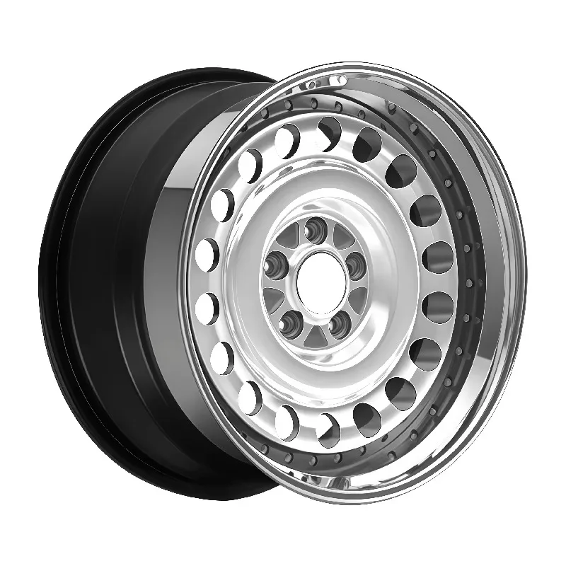 2 Piece Riveted Hole Retro Offroad Aluminum Forged Wheels Wide Lip for Wrangler Defender LC200 F150 RAM 1500 for Tank 300 BJ40