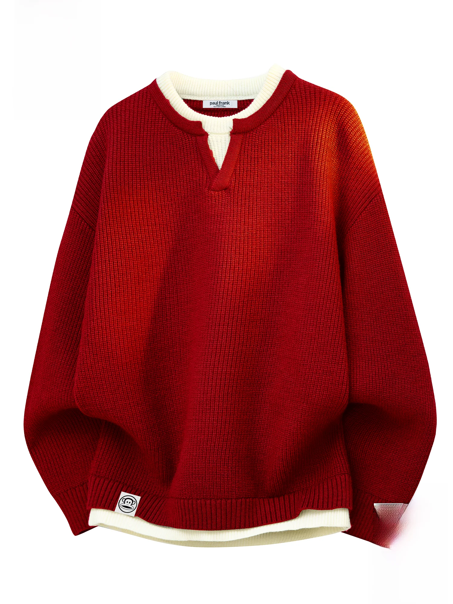 

PaulFrank Heavyweight Fce Lined Casual Thiened Men's Sweater Winter Warm round Ne Knitted Top Faionable Retro Sle