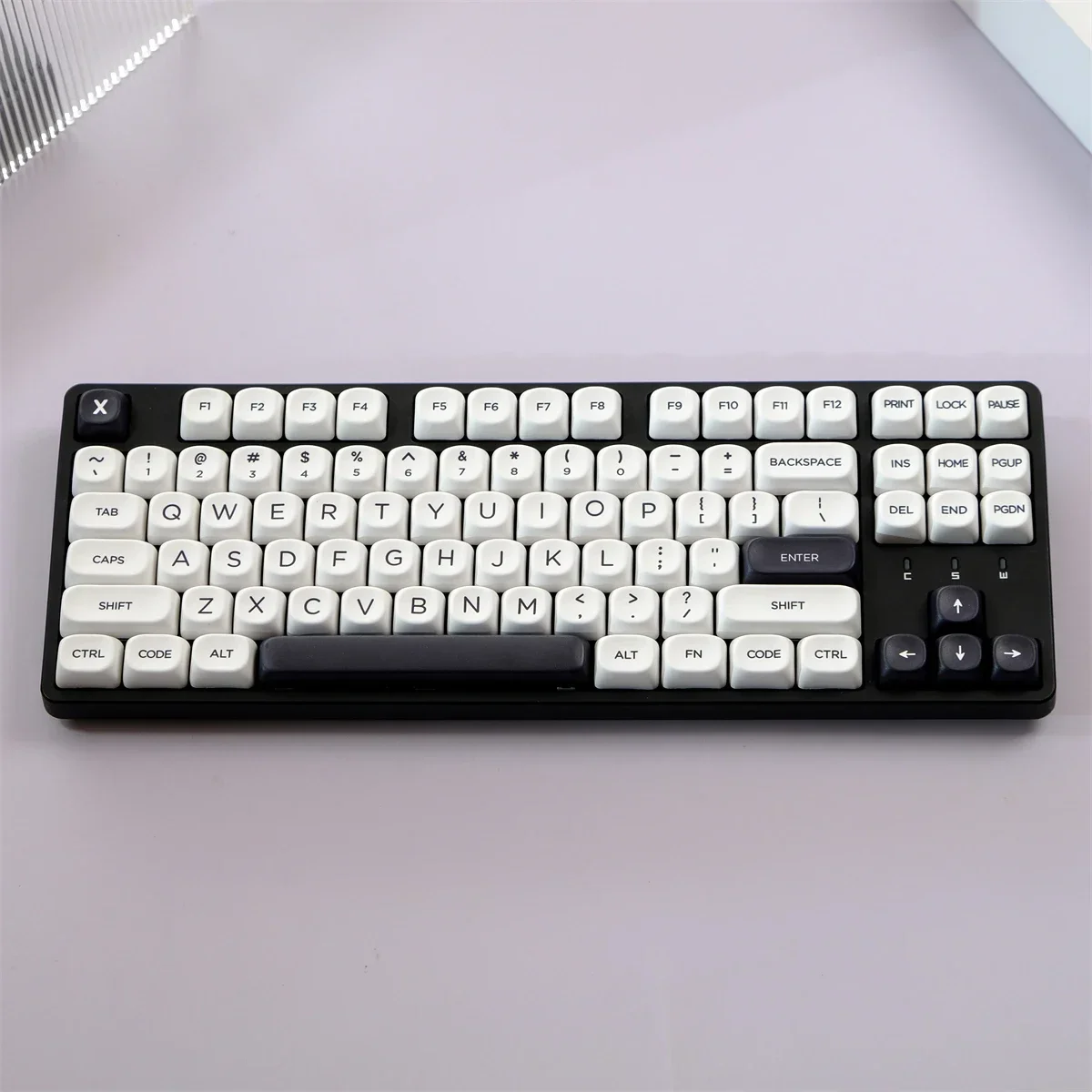 Minimalista Branco Keycap para Teclado Mecânico, MX Switches, PBT, Sublimação Dye, Perfil MOA, 126 Chaves