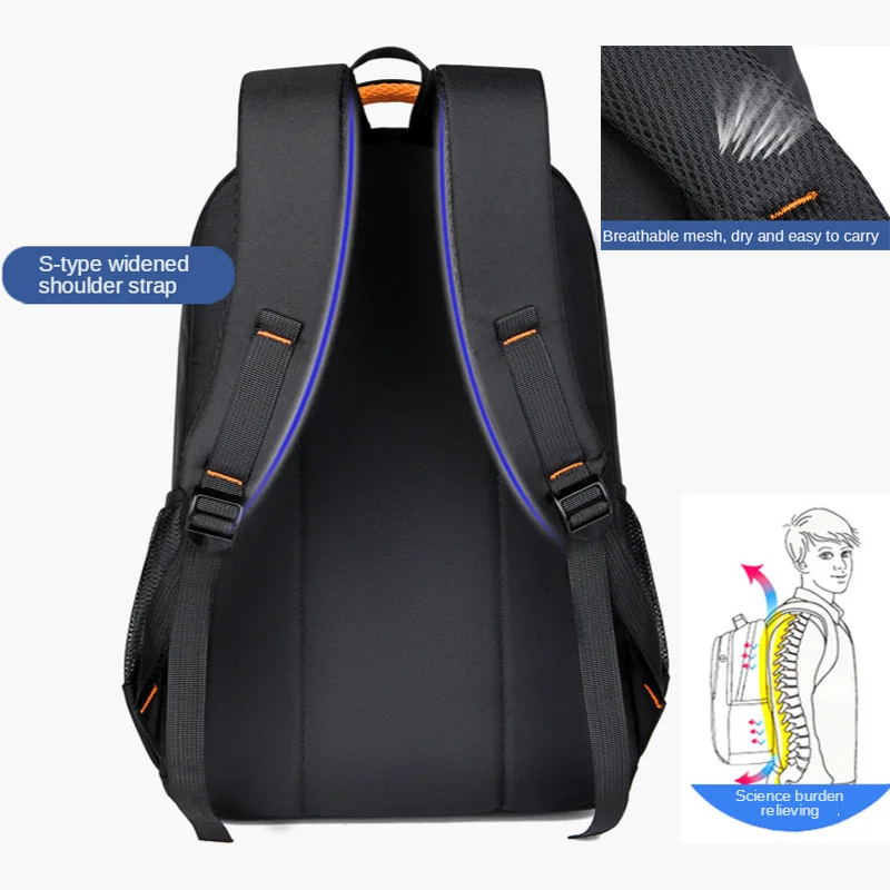 Mochila informal de tela Oxford multifuncional para hombres, bolsas de estudiantes de alta calidad, mochilas para computadora portátil escolar para adolescentes