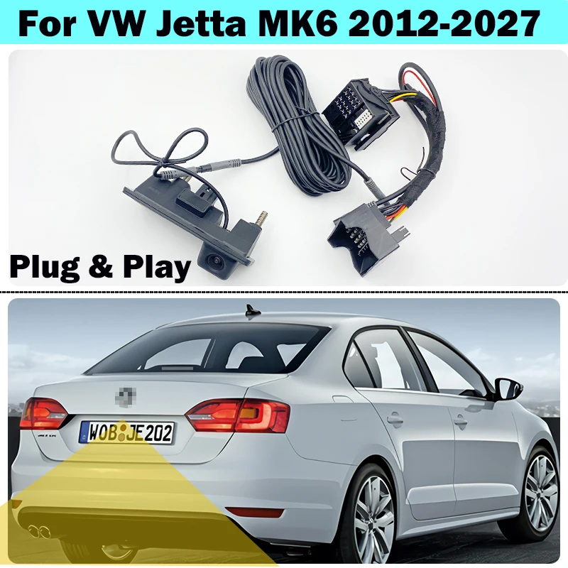 

HICAMRUI Canbus Dynamic Trajectory Camera for VW Jetta 6 MK6 2012 2013 2014 2015 2016 2017 MIB STD2 PQ OEM Radio Plug & Play