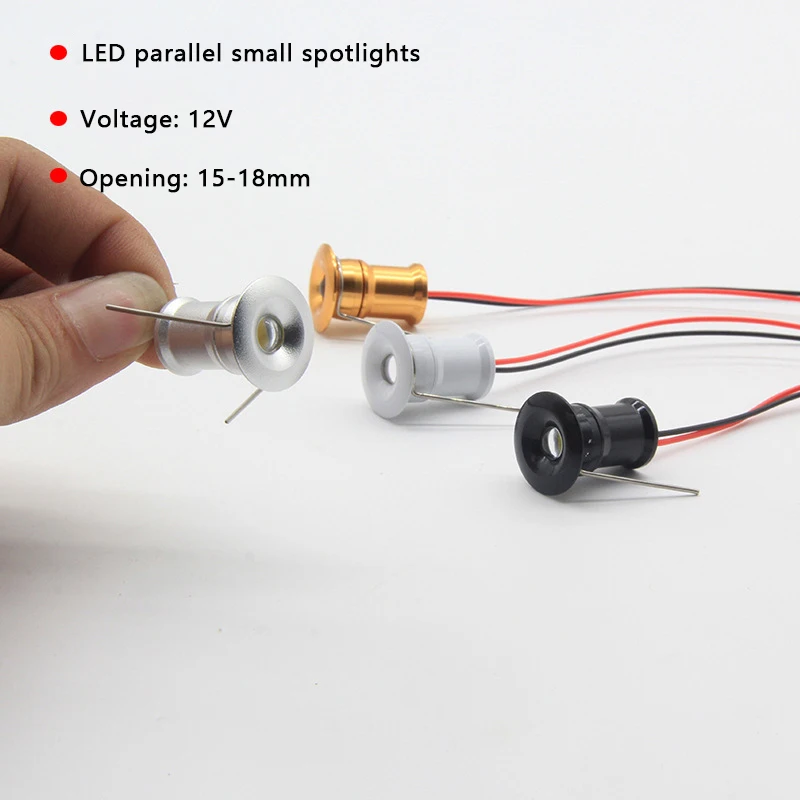 

Mini LED Spotlight 12V Dimmable 15mm Cutout Recessed Downlight Ceiling Lamp Showcase Display Lighting Small Spot Light