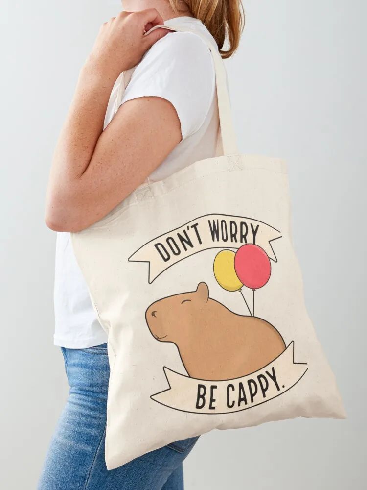 

Don_t Worry Be Cappy Tote Bag canvas tote bags tote bags men canvas