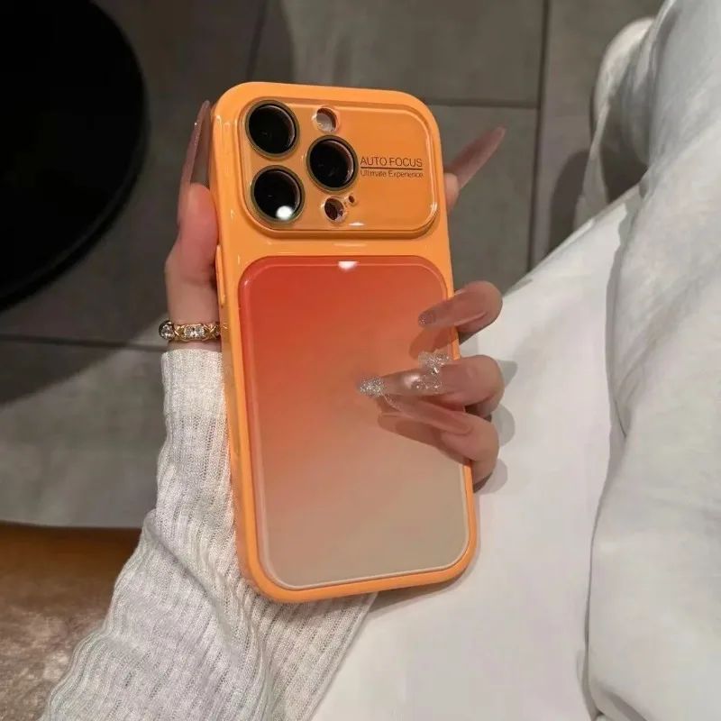 New Gradient Contrasting Color Image Suitable for iPhone 17 Promax Phone Case 1516Pro All Inclusive Lens 1413 Protective cover