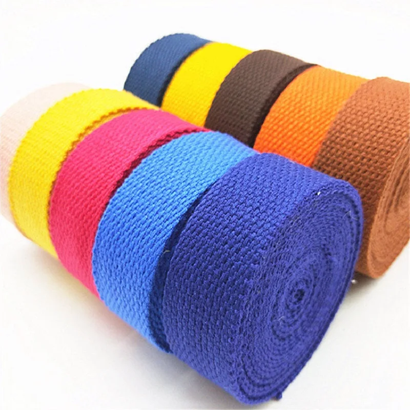 Canvas Ribbon Belt Bag Webbing Nylon Webbing Knapsack Strapping Sewing Bag Belt Accessories 5Meters per roll 20 25 32 38 50 MM