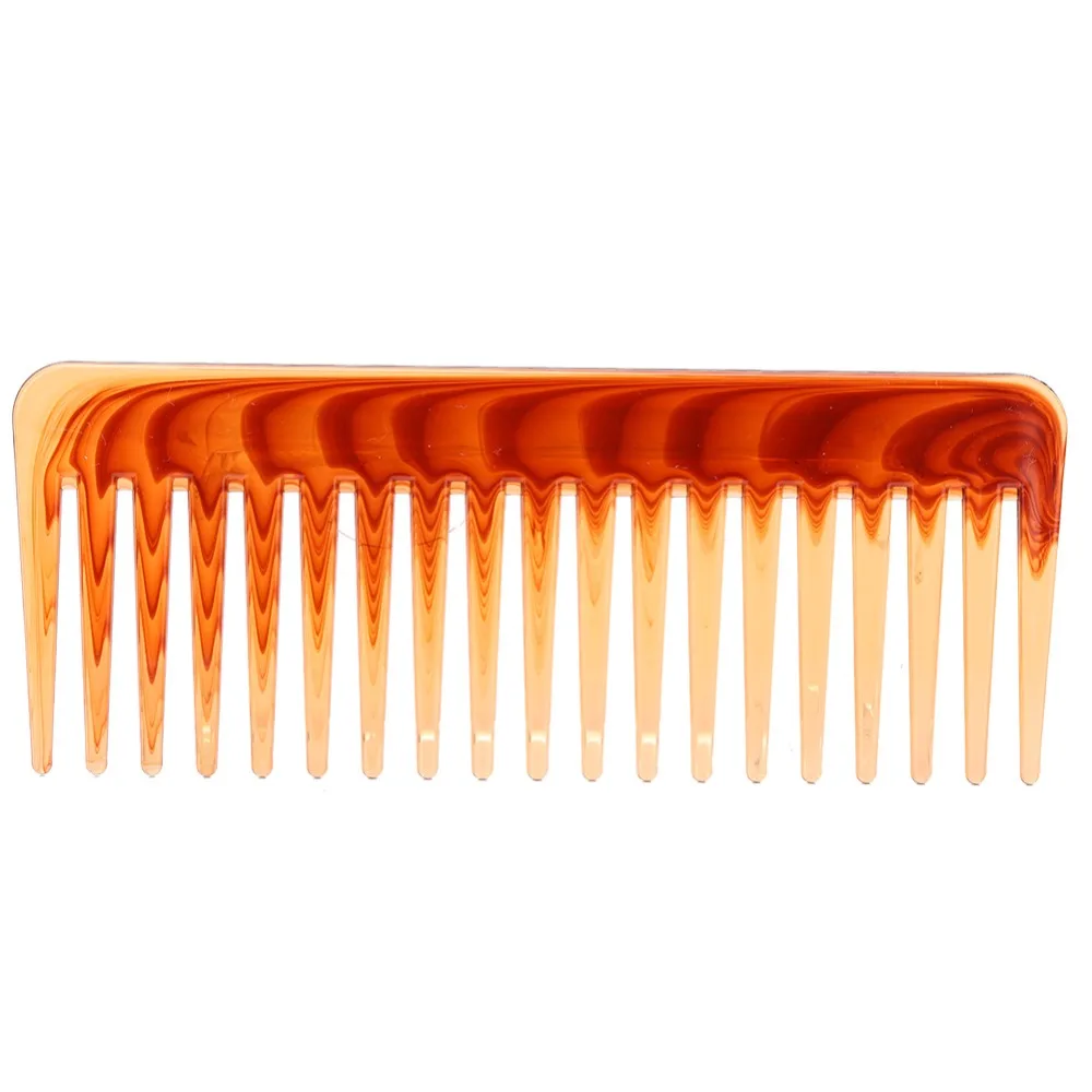 3PCS Portable Large Size Wide Tooth Comb Retro Style No Handle Detangling Comb Amber Hair Styling Comb For Wet Hair