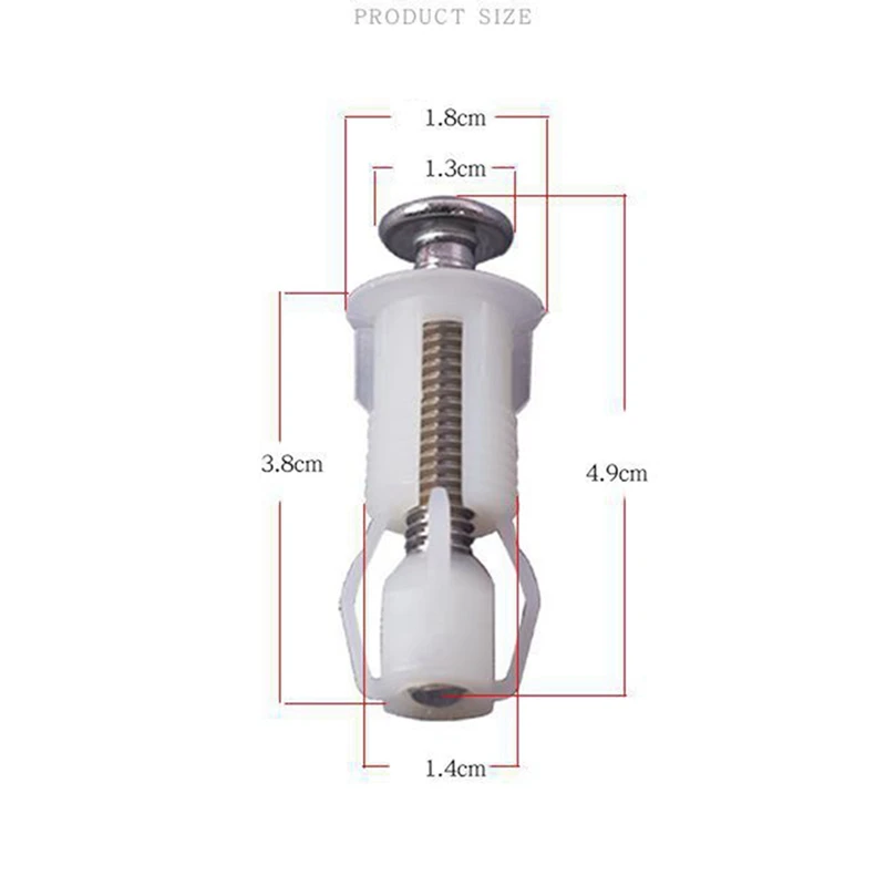 5X Toilet Seat Screws And Toilet Lid Screws Stainless Steel Top Fixing Hinges Screws, For Toilet Seat Replacement Parts