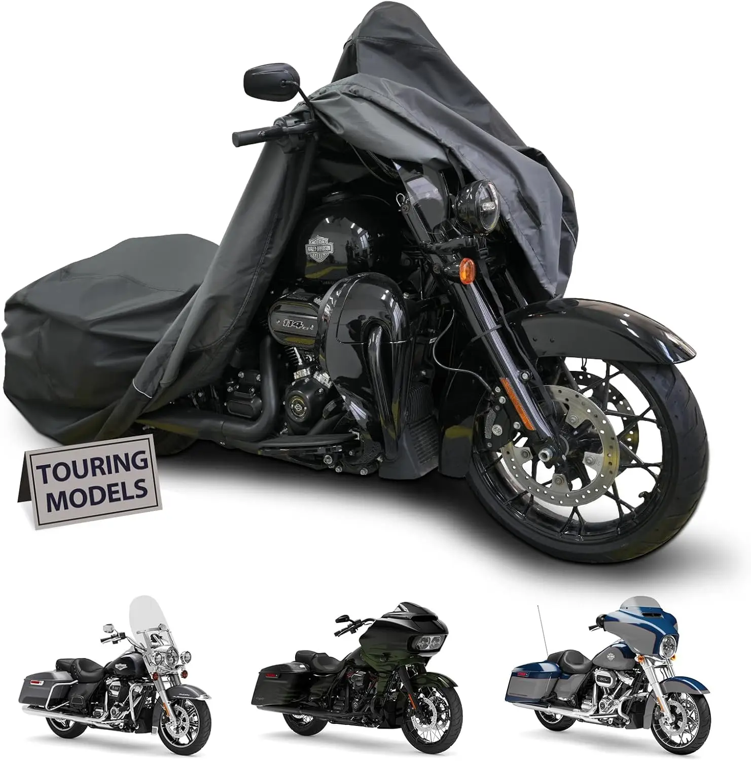 

Waterproof Motorcycle Cover for Touring Bikes - Durable Outdoor Storage with UV Protection and Windproof Design