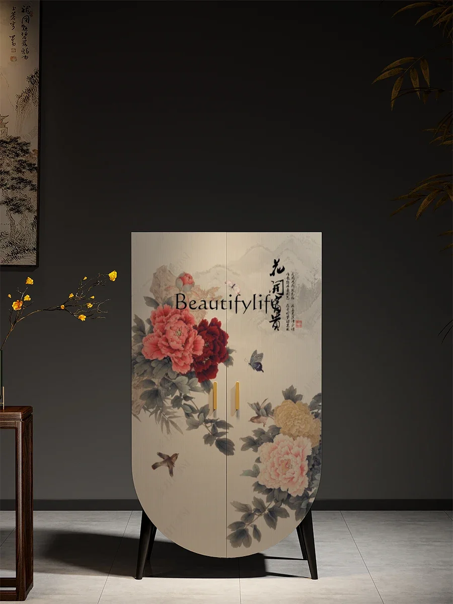 New Chinese Style Solid Wood Custom Cloakroom Cabinet Combination Locker Multi-Layer Modern Light Luxury