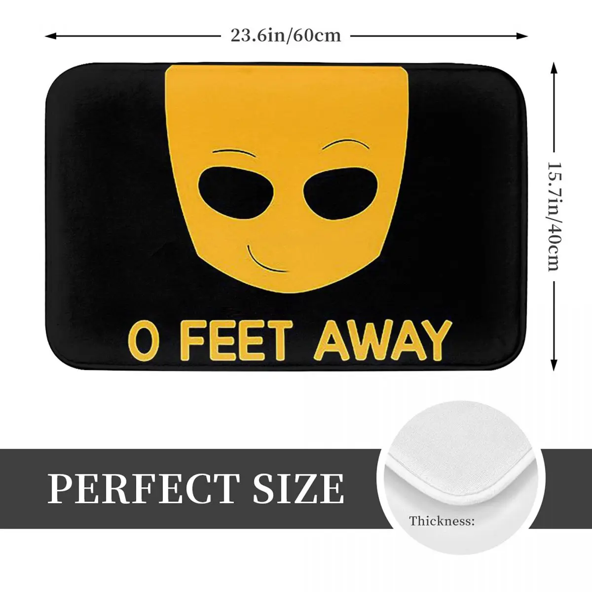 Grindr Zero O Feet Away Non-slip Doormat Floor Mat Cushion Carpet Rug for Kitchen Entrance Home Bedroom Footpad Mats