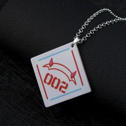 Fashion Anime DARLING In the FRANXX 02 Zero Two Necklace Code 002 Red Devil Horn Choker Women Men Jewelry Gifts