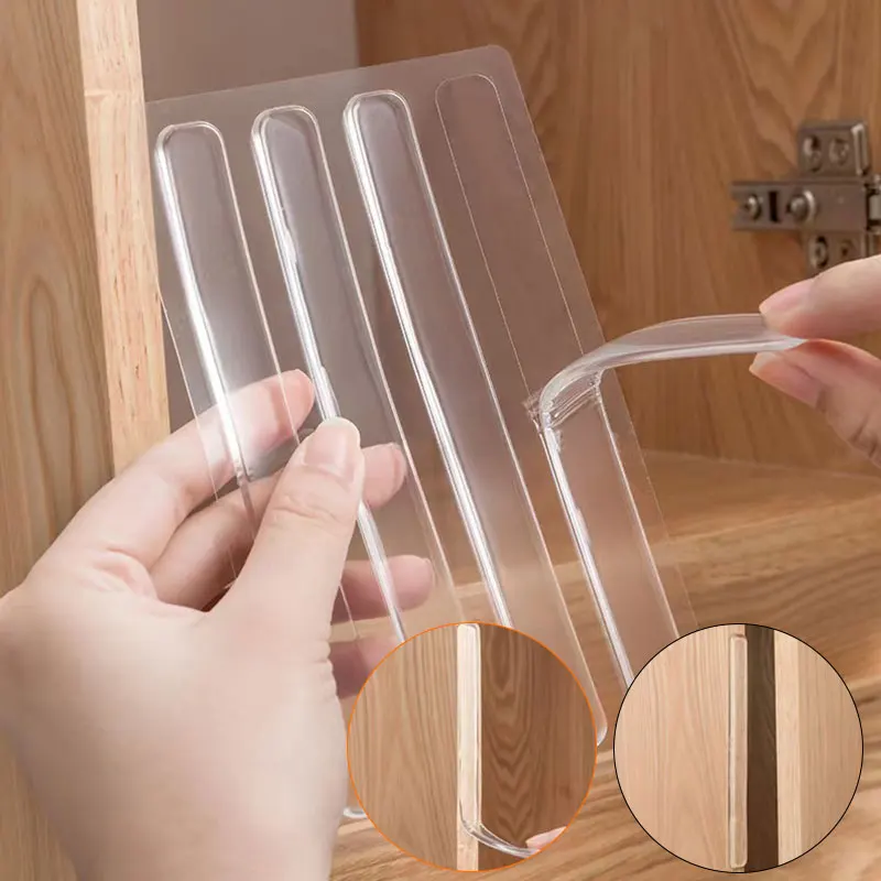 

1 комплект, прозрачная силиконовая наклейка на край двери автомобиля, бесшумная защита от столкновений, зеркало заднего вида, защита двери холодильника, буферная полоса